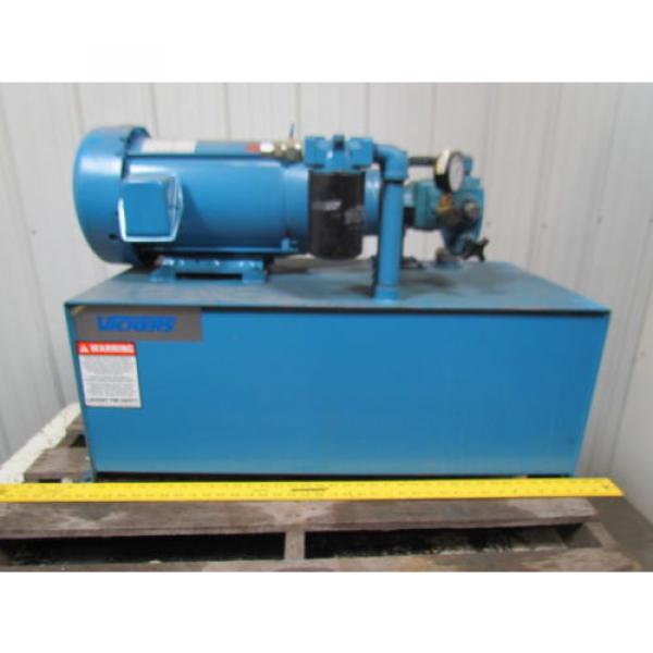 Vickers V20-1P7P-1D-11 Fixed Displacement 30 Gal Hydraulic Power Unit 10HP 3PH #4 image