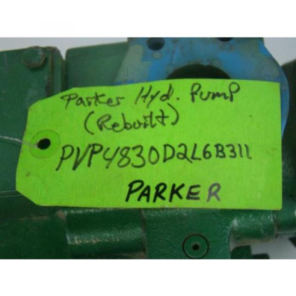 PARKER REBUILT HYDRAULIC PUMP  .98&#034; SHAFT PVP4830D2L6B311 #6 image