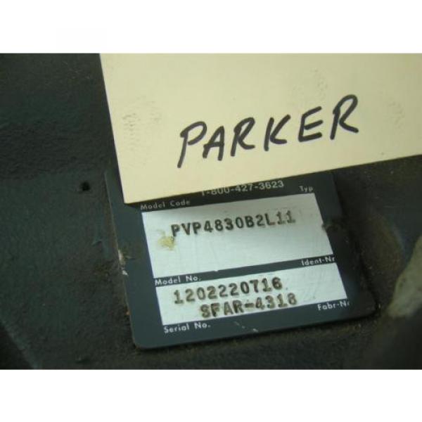 PARKER HYDRAULIC PUMP  .85&#034; SHAFT PVP4830B2L11 #8 image