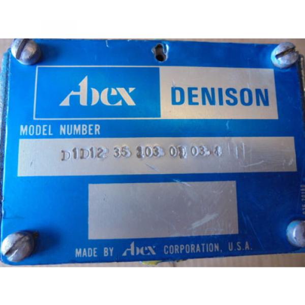 ABEX DENISON MODEL # D1D1235103 0 03-4 DIRECTIONAL VALVE - REPAIRED #2 image