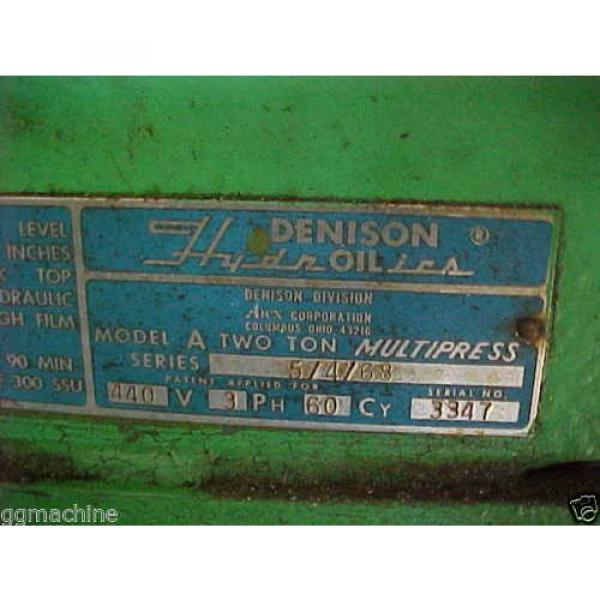 2 TON DENISON MODEL A HYDRAULIC C FRAME PUNCH PRESS,DWELL,DOUBLE PALM BUTTONS #5 image