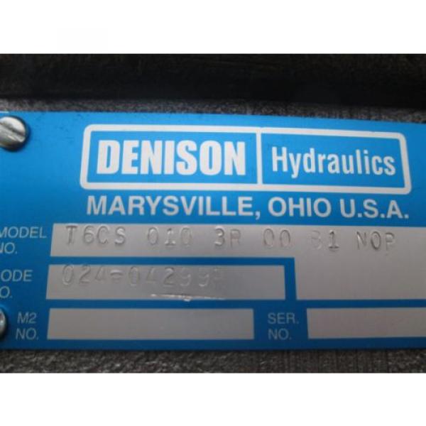 Denison Hydraulics T6CS 010 3R 00 B1 NOP Pump #2 image