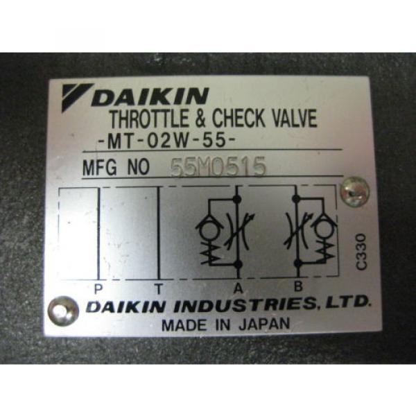 DAIKIN Throttle amp; Check Valve MT-02W-55, 55M0515, TESTED unit, Hydraulic Oil CNC #2 image