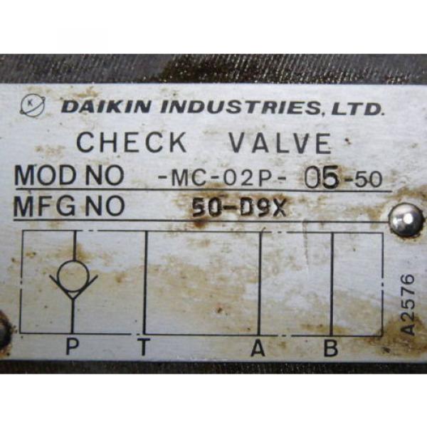 Daikin MC-02P-05-50 Hydraulic Check Valve  USED #3 image