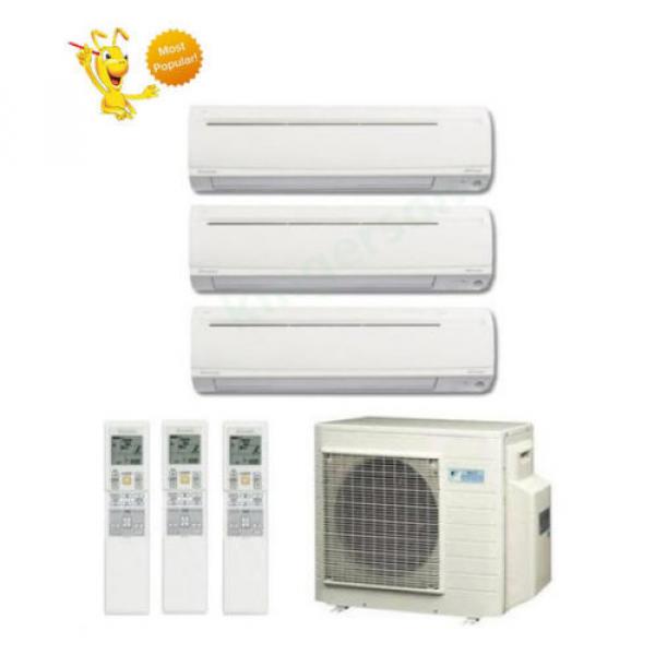 9k + 9k + 18k Btu Daikin Tri Zone Ductless Wall Mount Heat Pump Air Conditioner #1 image