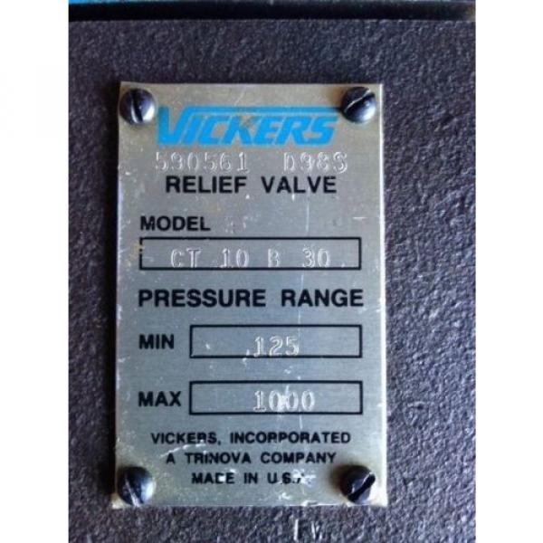 Vickers Hydraulic Relief Valve CT 10 B 30 #1 image