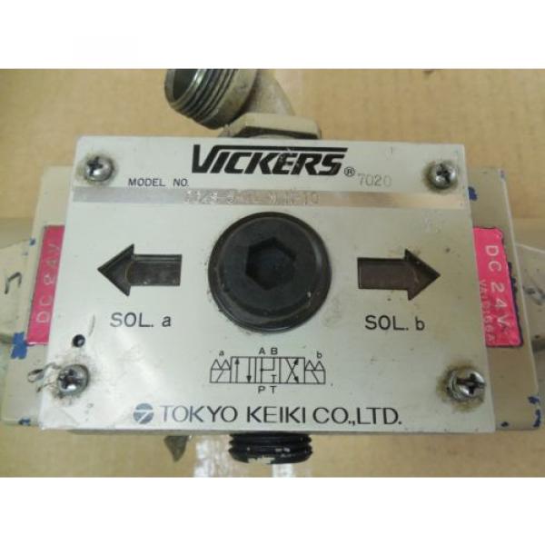 Vickers Hydraulic Solenoid Valve DG4S-5-7C-W-H-10 DG4S57CWH10 24 VDC Used #3 image