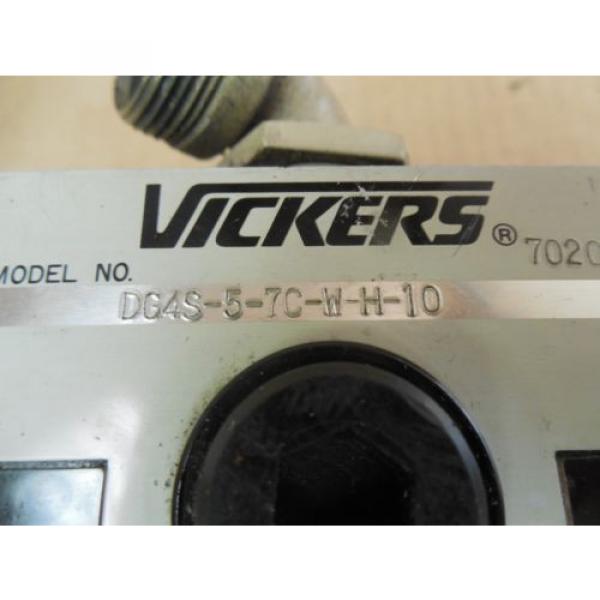 Vickers Hydraulic Solenoid Valve DG4S-5-7C-W-H-10 DG4S57CWH10 24 VDC Used #4 image