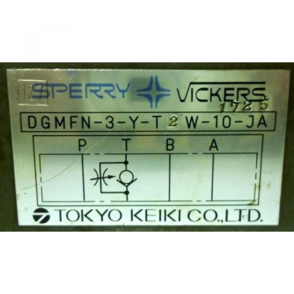 SPERRY VICKERS TOKYO KEIKI CO LTD HYDRAULIC VALVE DGMFN-3-Y-T2W-10-JA #2 image