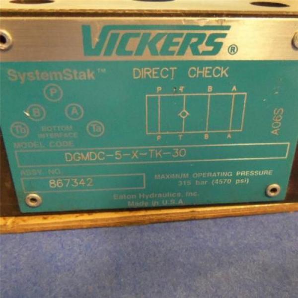 VICKERS 315BAR DIRECT CHECK VALVE DGMDC-5-X-TK-30 Origin #2 image