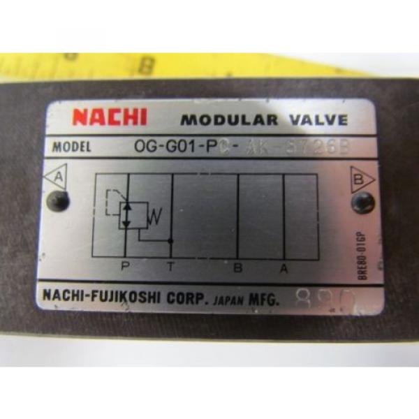 Nachi 0G-G01-PC-AK-5726B Hydraulic Pressure Reducing Modular Valve #7 image