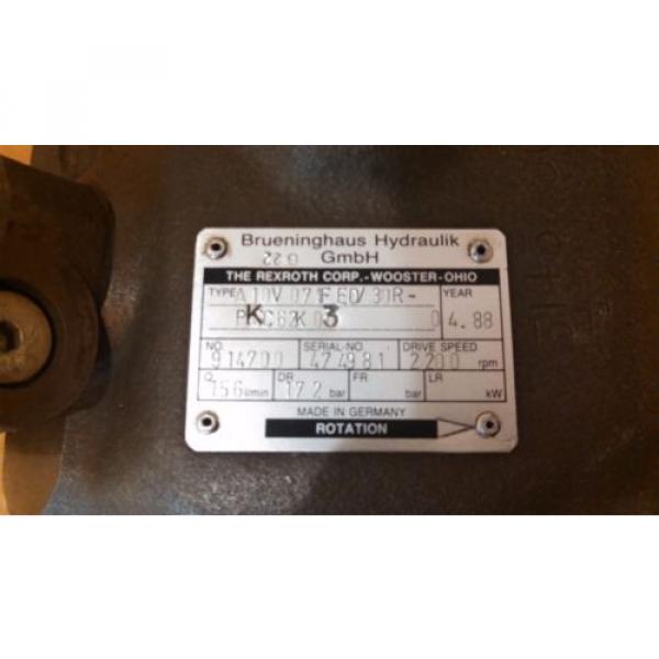 REFURBISHED BRUENINGHAUS HYDRAULIK REXROTH HYDRAULIC pumps A10V-071FED/30R #3 image