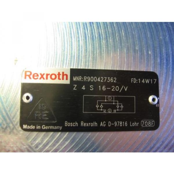 Rexroth Hydraulic Flow Control Valve R900427362 Z4S 16-20/V -- origin #5 image