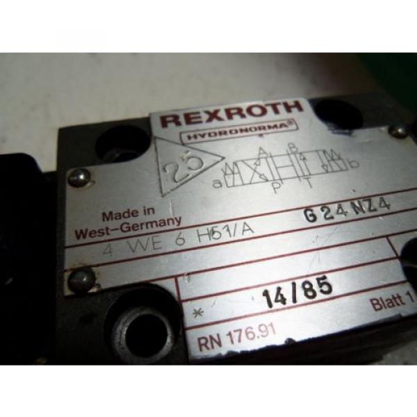 REXROTH 4WE6H51/AG24NZ4 DIRECTIONAL VALVE USED #4 image