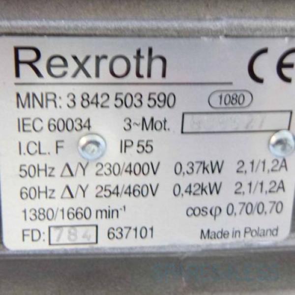 Rexroth Drehstrommotor MNR 3842503590 0,37kW/0,42kW NOV #2 image