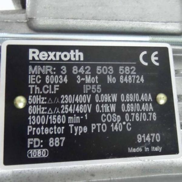 Rexroth Getriebemotor Förderband MNR: 3842503582 / 3842522214 / 3841999900 NOV #2 image