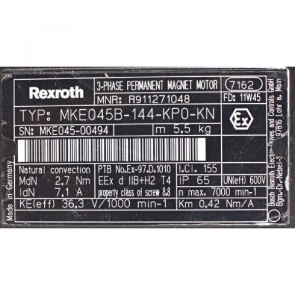 Rexroth MKE045B-144-KP0-KN Servomotor #3 image