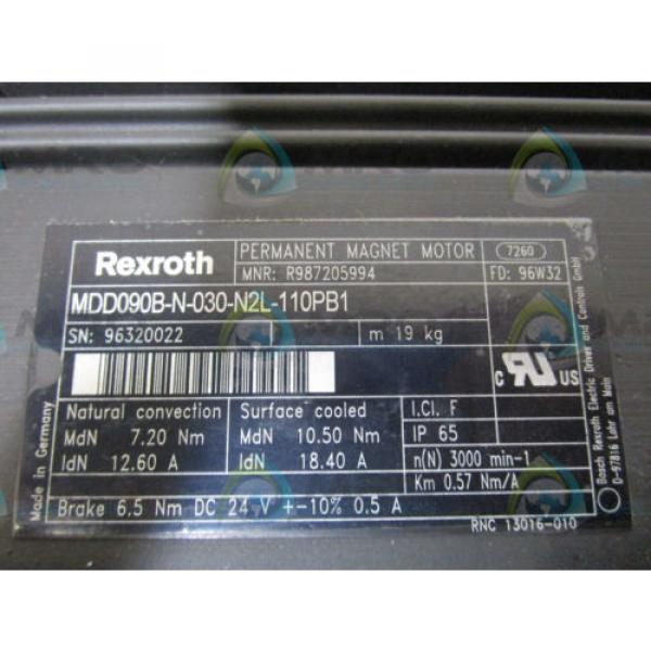 REXROTH MDD090B-N-030-N2L-110PB1 MAGNET MOTOR Origin NO BOX #4 image