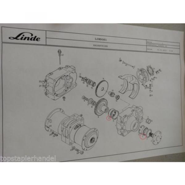Needle roller bearings Warehouse Linde no. 9509000875 Type H/T/L/E BR 131,144, #4 image