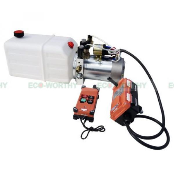 DC12V Double Acting Hydraulic Power Pump Unint W/ Wireless Remote Controller #1 image