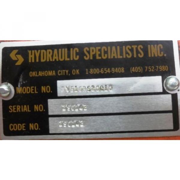 VICKERS HYDRAULIC SPECIALISTS INC. HYDRAULIC PUMP PVB10RS20C10, 5/8&#034; NPT #2 image