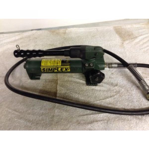 Simplex P 22 10,000 PSI 2 Stage  Hydraulic Pump w/ 6&#039; hose Enerpac #1 image