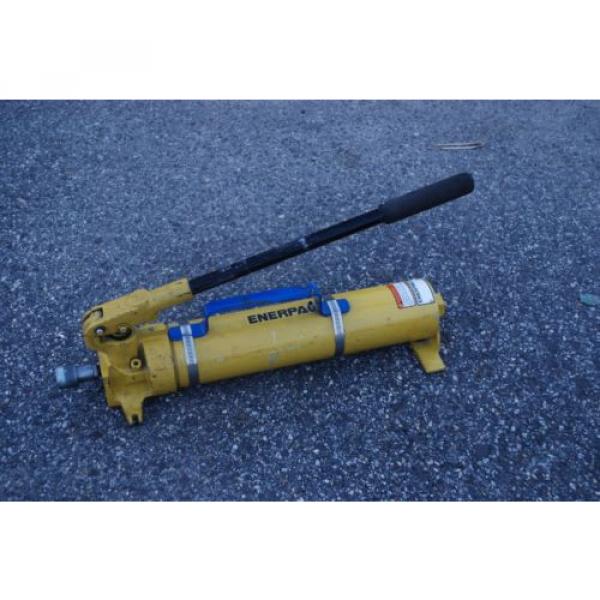 ENERPAC P-80 HYDRAULIC HAND PUMP 10,000PSI MAX W/ FEMALE COUPLER &amp; HANDLE #3 image