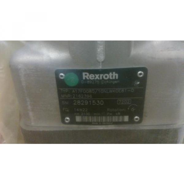 REXROTH hydraulic pump A17FO080/10NLWK0E81-0 R902162396 #3 image