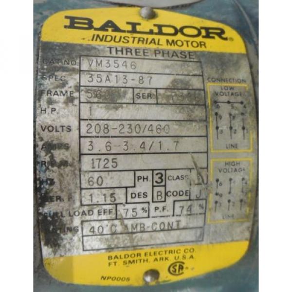 HYDRAULIC PUMP W/BALDOR MOTOR VM3546 &amp; 5 GALLON TANK D5-1.5X, 12.5 X 12.5 X 10 #3 image