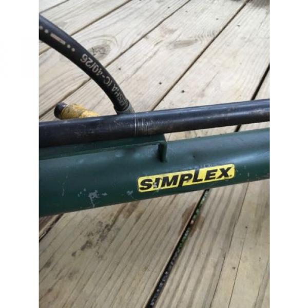 Simplex Hydraulic Pump w Parker Enerpac F053 5 Ton Attachment + Hose #3 image