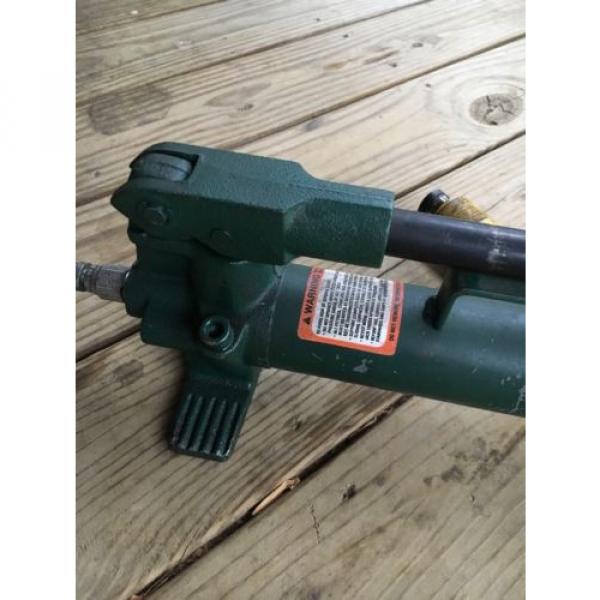 Simplex Hydraulic Pump w Parker Enerpac F053 5 Ton Attachment + Hose #4 image