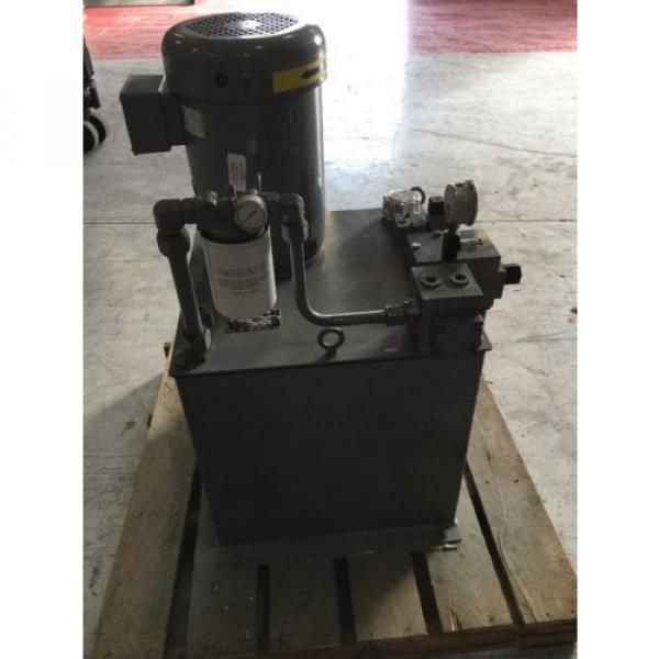 Parker Hydraulic Pump H2B4.5MOPHKO/13 With Baldor 7.5 HP Motor 20 Gallon Tank #3 image