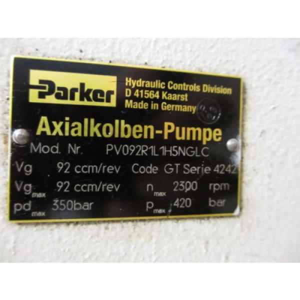 Parker PV092R1L1H5NGLC Hydraulic Pump GT Series 4242  2300RPM 92ccm/rev #2 image