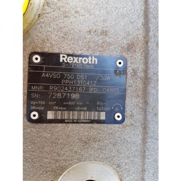origin Rexroth Hydraulic Piston pumps A4VSO750DS1/30W-PPH13T041Z / R902437167 #2 image