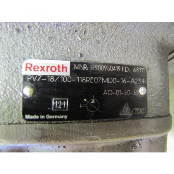 REXROTH France Japan R900950419 HYDRAULIC PUMP PV7-18/100-118RE07MD0-16-A234 2-1/2&#034; 1-1/2&#034; #2 image