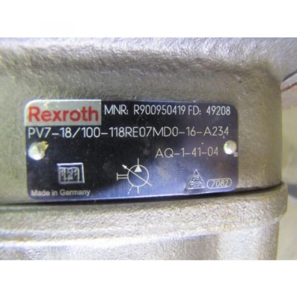 REXROTH PV7-18/100-118RE07MD0-16-A234 R900950419 VARIABLE VANE HYDRAULIC PUMP #2 image