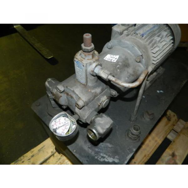 2 HP AC Motor w/ Continental Hydraulic Pump and Tank, PVR6-6B0B-RF-0-1-F, Used #3 image