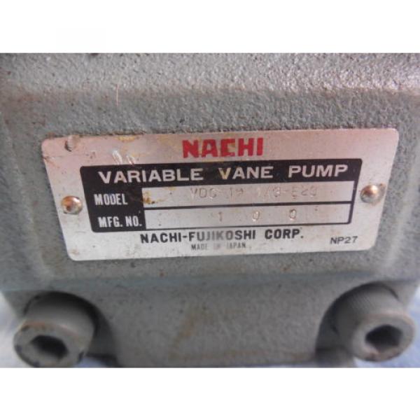 NACHI VCD - 1A - 1A3 - E20 VARIABLE VANE HYDRAULIC PUMP 100 MACHINE SHOP TOOLING #2 image