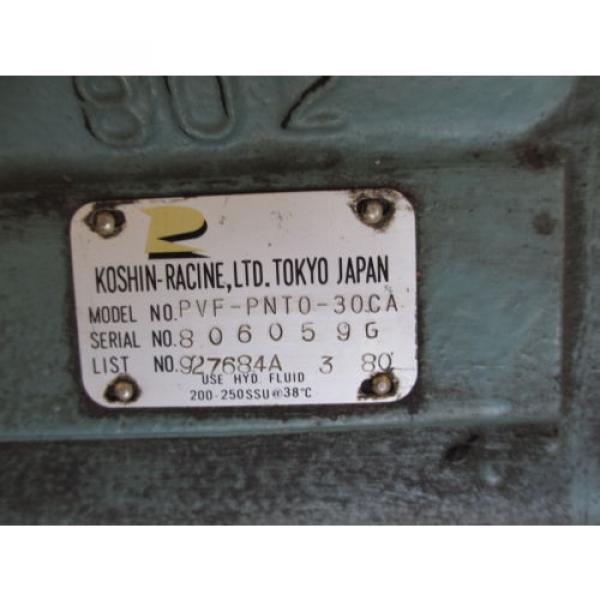 Koshin Racine PSV PNT0 30CA Hydraulic Pump w/ PVQ-PNA0-04CA List# 927684A 3 80 #2 image