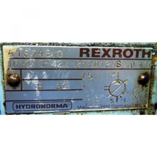 REXROTH Egypt Japan 1PV2V3-42/25RA12MS 40 A1, HYDRAULIC VANE PUMP, 40 BAR, 1450 RPM #5 image