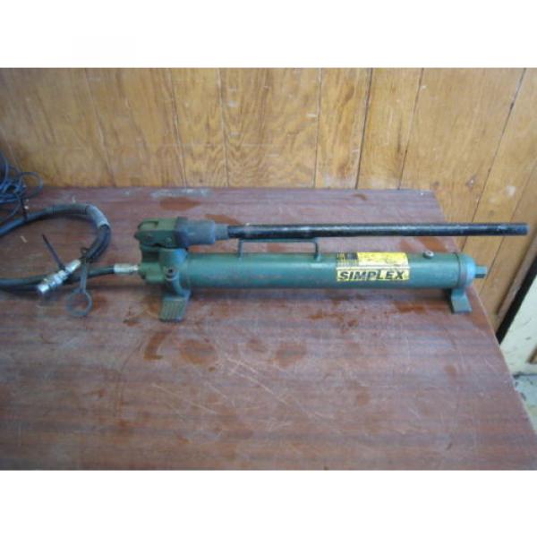SIMPLEX P42 HYDRAULIC HAND PUMP With Hose 10,000PSI Free Shipping Used #1 image