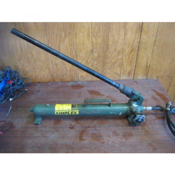 SIMPLEX P42 HYDRAULIC HAND PUMP With Hose 10,000PSI Free Shipping Used #4 image