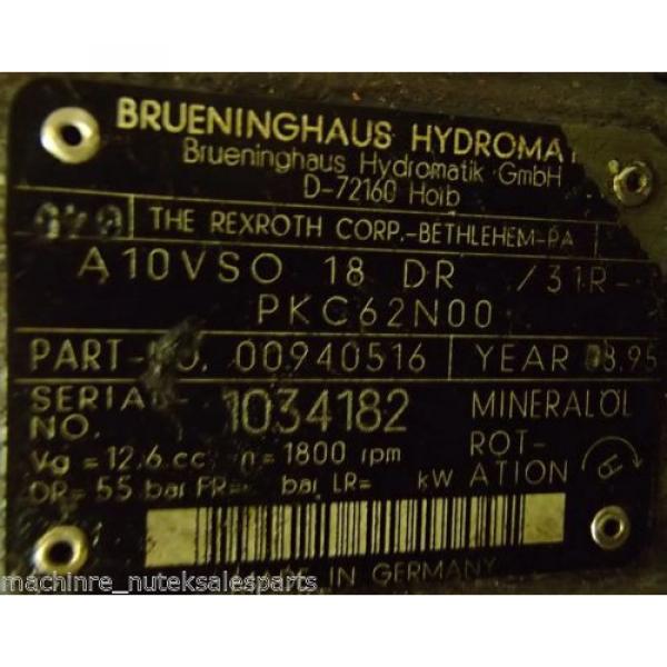 Brueninghaus Hydromatic Hydraulic Pump A10VSO-18-DR/31R-PKC62N00 _ 00940516 #5 image