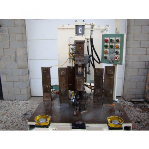 Hydraulic Press Station Barnes 7.5HP Power Unit Omron PLC Cylinder Punch Die #3 image