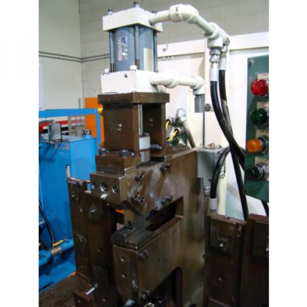 Hydraulic Press Station Barnes 7.5HP Power Unit Omron PLC Cylinder Punch Die #4 image