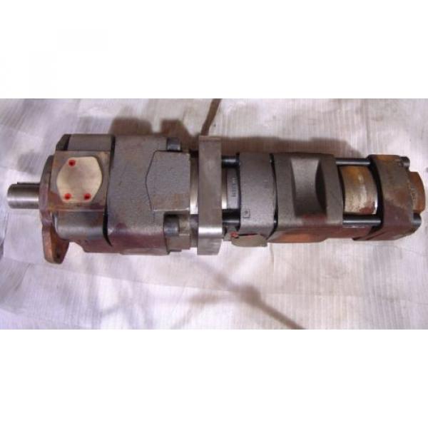 Bucher hydraulic pump triple internal gear 2-7/16&#034;  shaft weighs 600# #1 image