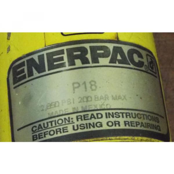 1 USED ENERPAC P18 w/ENERPAC RC-106 HYDRAULIC HAND PUMP ***MAKE OFFER*** #3 image