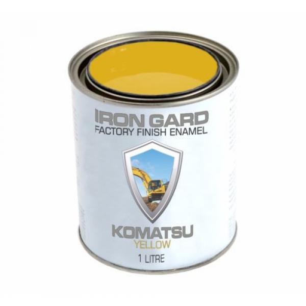 IRON GARD 1L Enamel Paint KOMATSU YELLOW Excavator Auger Loader Skid Bucket Dig #2 image