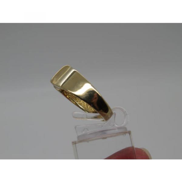 10k Yellow Gold Brown Oval Black Star Sapphire Lindi Linde Diamond Ring Size 10 #5 image