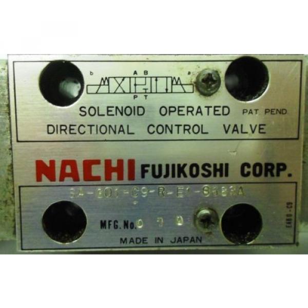 NACHI FUJIKOSHI SOLENOID OPERATED CONTROL HYDRAULIC VALVE SA-G01-C9-R-E1-8683A #2 image